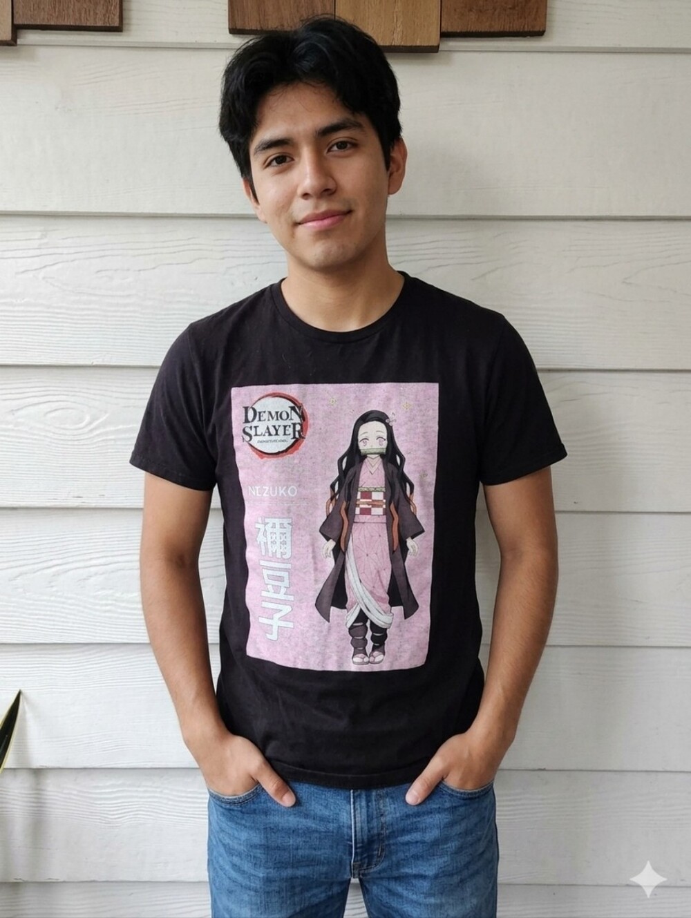 Demon Slayer Nezuko Kamado Black Graphic Tee Small